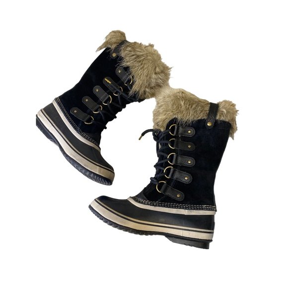 Sorel Women's 7 Joan Of Arctic Waterproof Snow Boots Shoes Black -25F - Picture 13 of 17